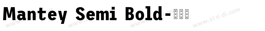 Mantey Semi Bold字体转换